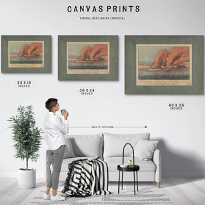 Terrific Combat Between the Monitor 2 Guns Merrimac 11 Guns in Hampton Roads M — Framed Wall Art Room View | Bella Frye