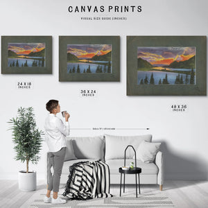 Sunset On The Columbia Portland Oregon — vintage wall art by Bella Frye