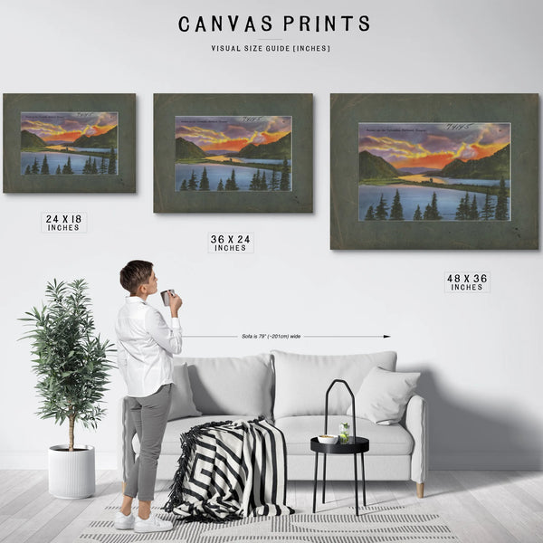 Sunset On The Columbia Portland Oregon — vintage wall art by Bella Frye
