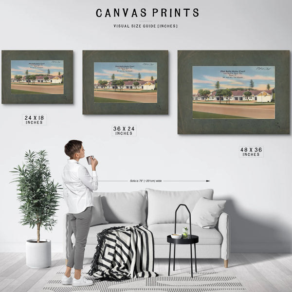 Pilot Butte Motor Court — vintage wall art by Bella Frye