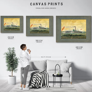 Steamboat Lexington The Fastest Boat That Ever Sailed — Framed Wall Art Room View | Bella Frye