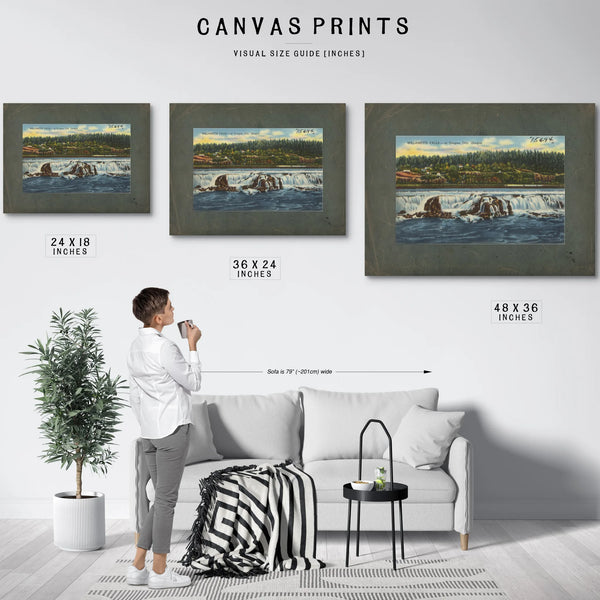Willamette Falls At Oregon City Oregon — vintage wall art by Bella Frye