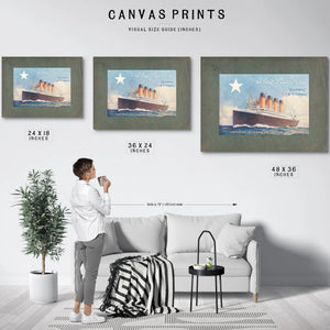White Star Line Olympic and Titanic Promotional Brochure Cover — Framed Wall Art Room View | Bella Frye
