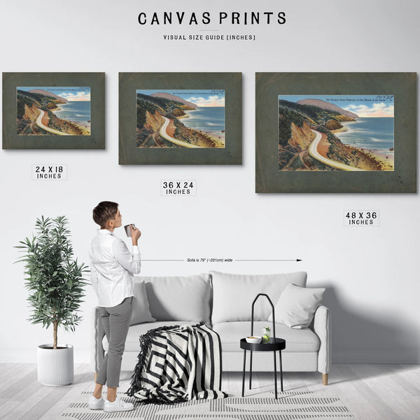 The Oregon Coast Highway On The Shores Of The Pacific — vintage wall art by Bella Frye