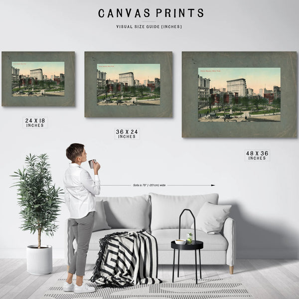 Union Square in Fading Light a Manhattan Memory Suspended in Time — Framed Wall Art Room View | Bella Frye