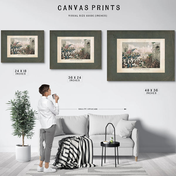 Battle of Monterethe Americans Forcing Their Way to the Main Plaza Sept 23th — Framed Wall Art Room View | Bella Frye