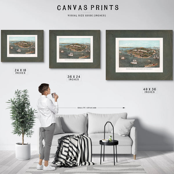 Fortress Monroe Old Point Comfort and Hygeia Hotel Va 1861 — Framed Wall Art Room View | Bella Frye