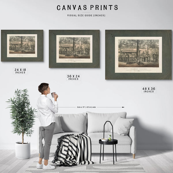 Commissary Department Encampment of the Mass 6th Regiment of Volunteers at T — Framed Wall Art Room View | Bella Frye