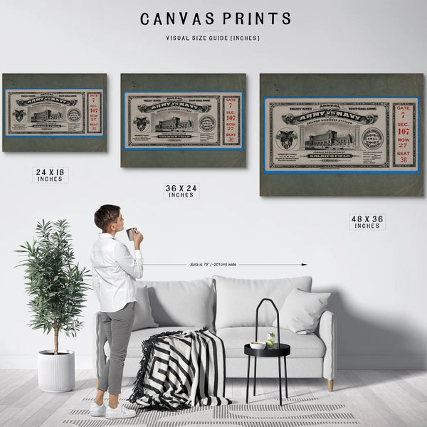 Ticket to the 1926 Army Navy Game 2 Front — Framed Wall Art Room View | Bella Frye