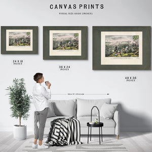 Capitulation of Vera Cruz the Mexican Soldiers Marching Out and Surrendering — Framed Wall Art Room View | Bella Frye