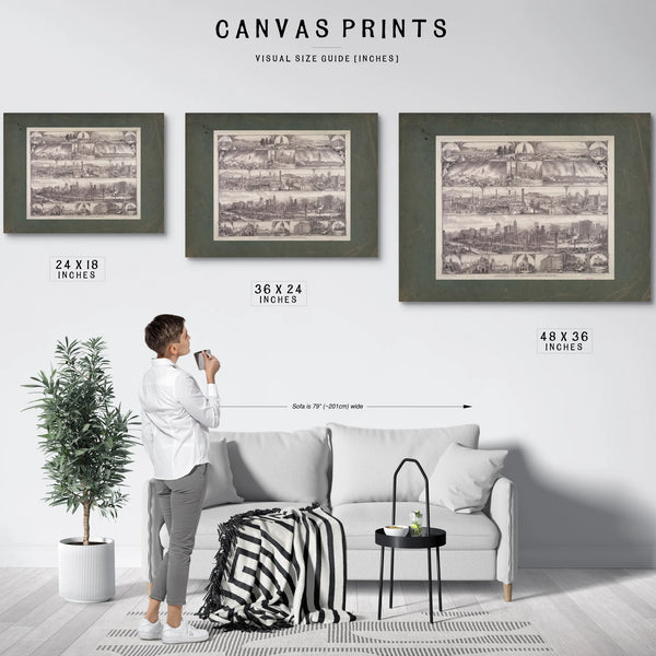 Destruction of San Francisco by Earthquake Fire 19th Century — Framed Wall Art Room View | Bella Frye
