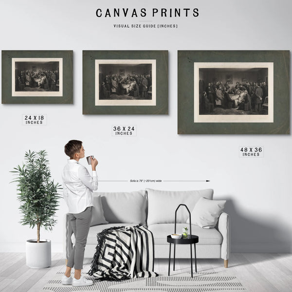Death of Lincoln 1875 — Framed Wall Art Room View | Bella Frye