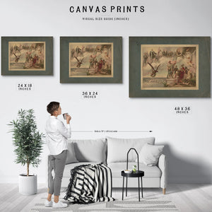 Depiction of Chicago Worlds Fair in Lower Left Allegorical Figures on the Ri — Framed Wall Art Room View | Bella Frye