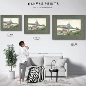 The Iron Crossing at Blackwells Island — Framed Wall Art Room View | Bella Frye