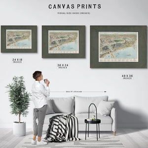 Birds Eye View of the Worlds Columbian Exposition Chicago 1893 1893 — Framed Wall Art Room View | Bella Frye
