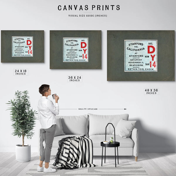 Ticket 1911 Big Game — Framed Wall Art Room View | Bella Frye