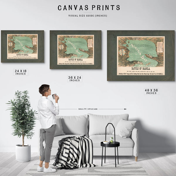 Battle of Manila 19th Century — Framed Wall Art Room View | Bella Frye