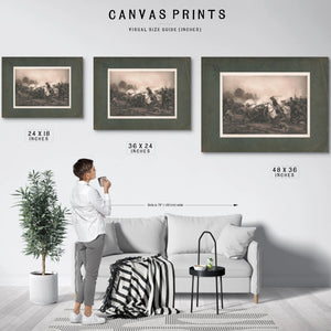 Charging the Guns 1891 — Framed Wall Art Room View | Bella Frye