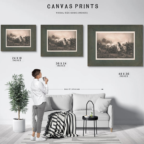 Charging the Guns 1891 — Framed Wall Art Room View | Bella Frye