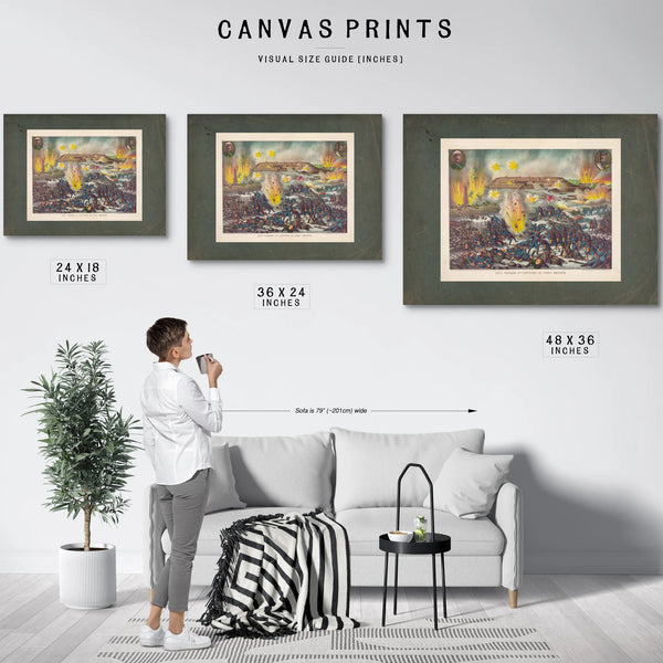 Last Charge and Capture of Port Arthur 19th Century — Framed Wall Art Room View | Bella Frye