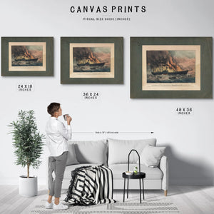 Burning of the Steamship Golden Gate _july 27 1862 1862 — Framed Wall Art Room View | Bella Frye