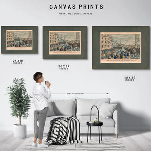 Destruction of Tea at Boston Harbor 1846 — Framed Wall Art Room View | Bella Frye