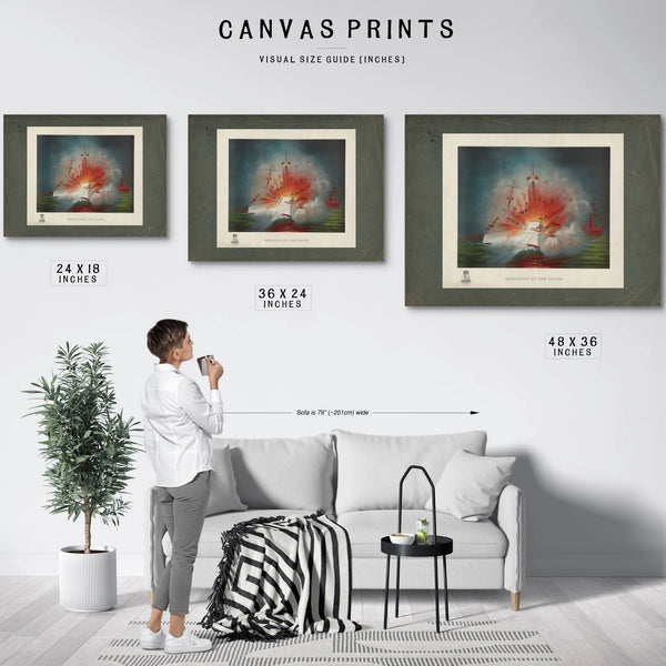 Explosion of the Maine 1898 — Framed Wall Art Room View | Bella Frye