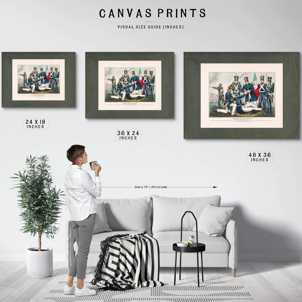 Death of Colonel Clay Battle of Buena Vista Febuary 23rd 1847 1847 — Framed Wall Art Room View | Bella Frye