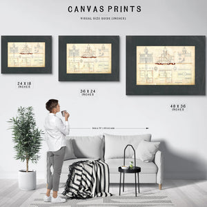 The Keepers Vigil Point Lookout Light Station Blueprint — Framed Wall Art Room View | Bella Frye
