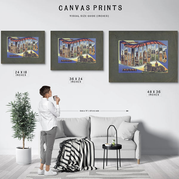 Indiana Indianapolis — Framed Wall Art Room View | Bella Frye