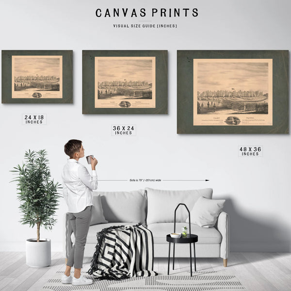 Camp Wayne Pennsylvania Volunteer Encampment on the Paoli Battle Ground Sept — Framed Wall Art Room View | Bella Frye