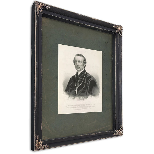 The Most Rev John Hughes Dd_ First Archbishop of New York 1864 — Ebony Framed Canvas Print | Bella Frye