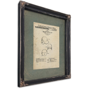 United States Design Patent No. 188368 Sports Helmet by Creighton J Hale for Little League Baseball Inc (196) — Ebony Framed 