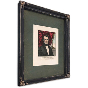 Franklin Pierce_ Democratic Candidate for Fourtheenth President of the United States 1852 — Ebony Framed Canvas Print | Bella
