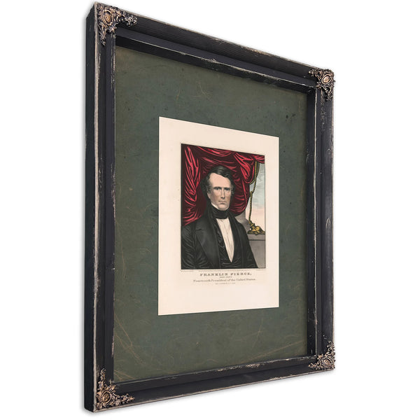 Franklin Pierce_ Democratic Candidate for Fourtheenth President of the United States 1852 — Ebony Framed Canvas Print | Bella