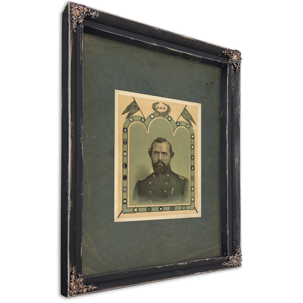 Dr Benjamin F Stephenson 1884 — Ebony Framed Canvas Print | Bella Frye