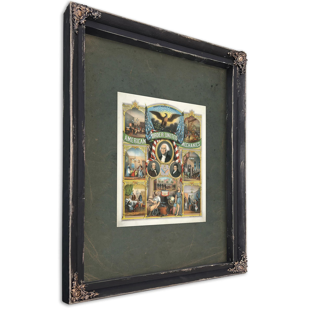 American Order of United Mechanics 19th Century — Ebony Framed Canvas Print | Bella Frye