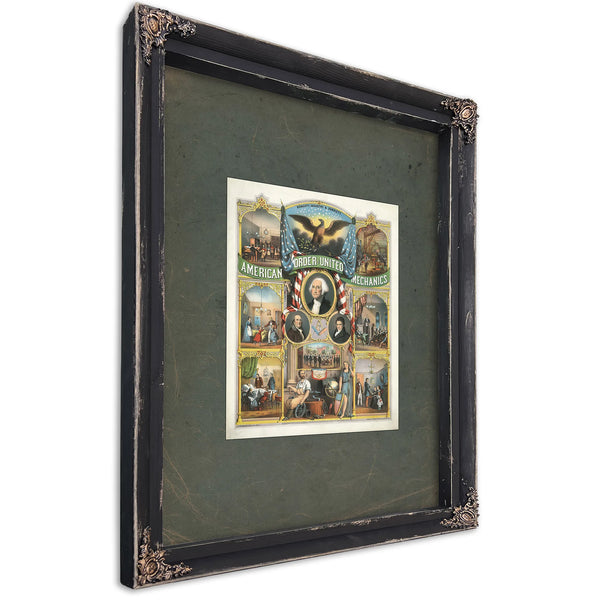 American Order of United Mechanics 19th Century — Ebony Framed Canvas Print | Bella Frye