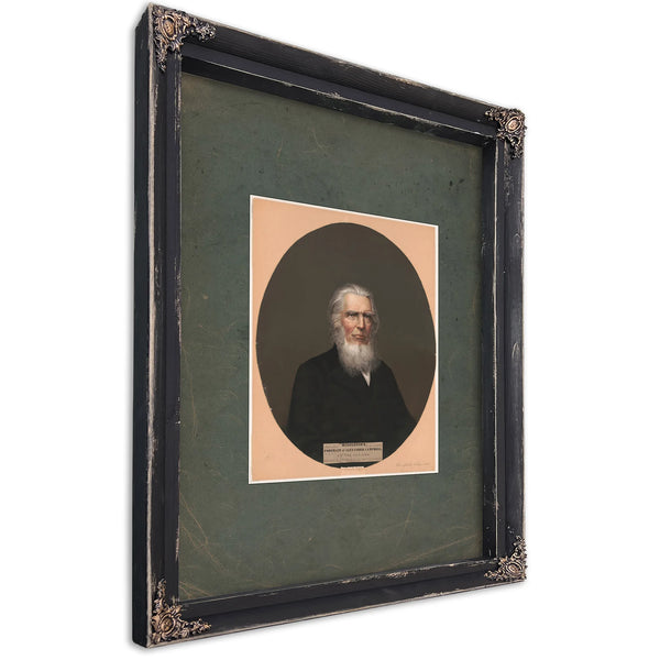 Portrait of Alexander Campbell 1862 — Ebony Framed Canvas Print | Bella Frye