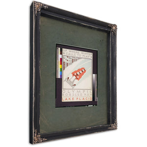 Up Where Winter Calls to Play Olympic Bobsled Run Lake Placid J Rivolta — Ebony Framed Canvas Print | Bella Frye