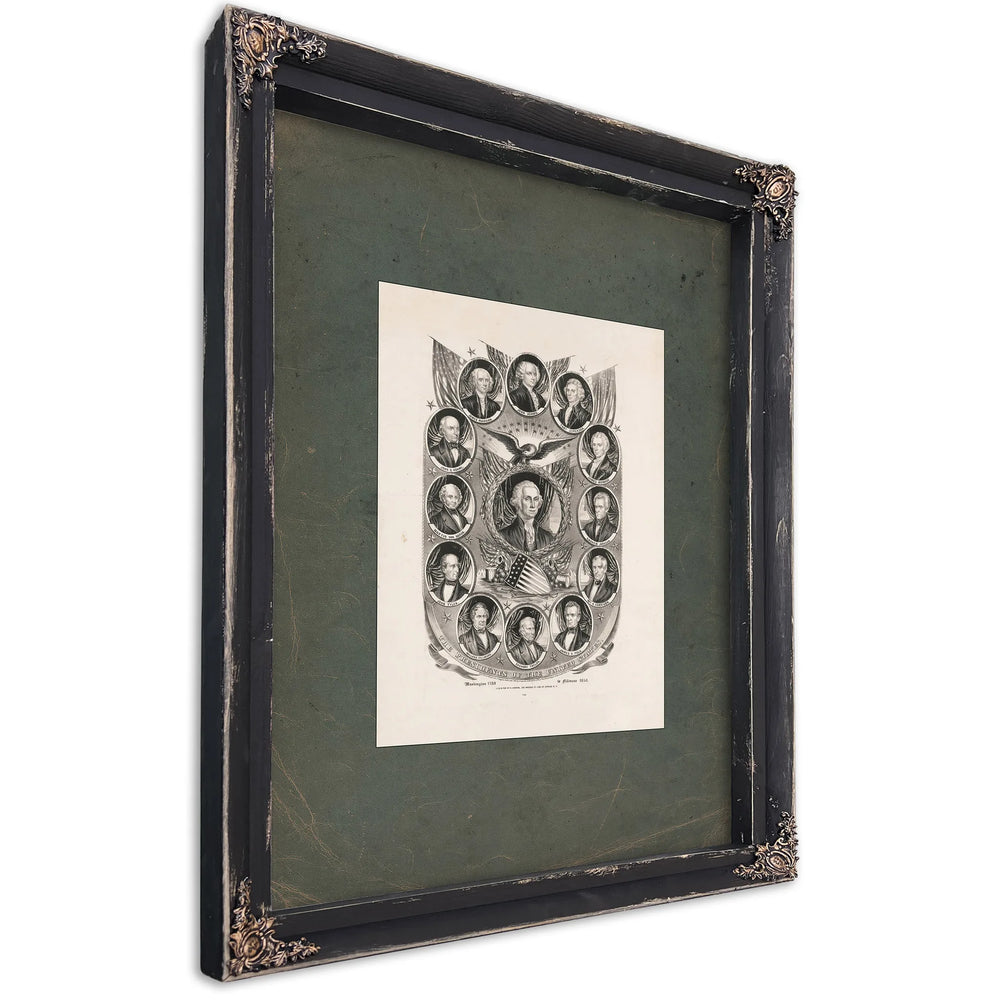 The Presidents of the United States_ Washington 1789 to Fillmore 185 185 — Ebony Framed Canvas Print | Bella Frye
