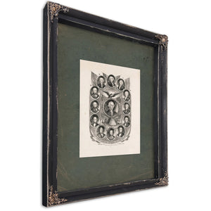 The Presidents of the United States_ Washington 1789 to Fillmore 185 185 — Ebony Framed Canvas Print | Bella Frye
