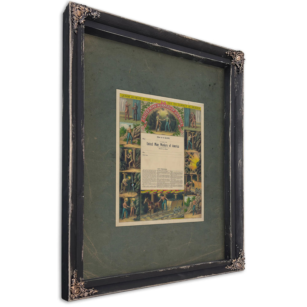 United Mine Workers of America 1899 — Ebony Framed Canvas Print | Bella Frye