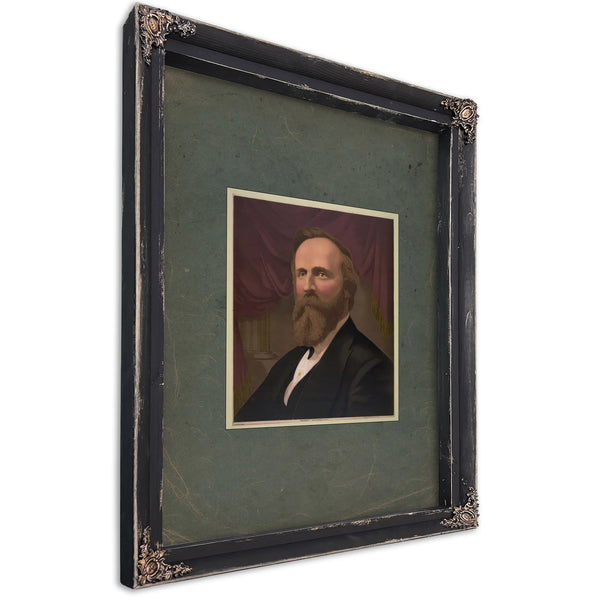 President Rutherford B Hayes 1877 — Ebony Framed Canvas Print | Bella Frye