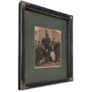 General Grant His Family 1868 — Ebony Framed Canvas Print | Bella Frye