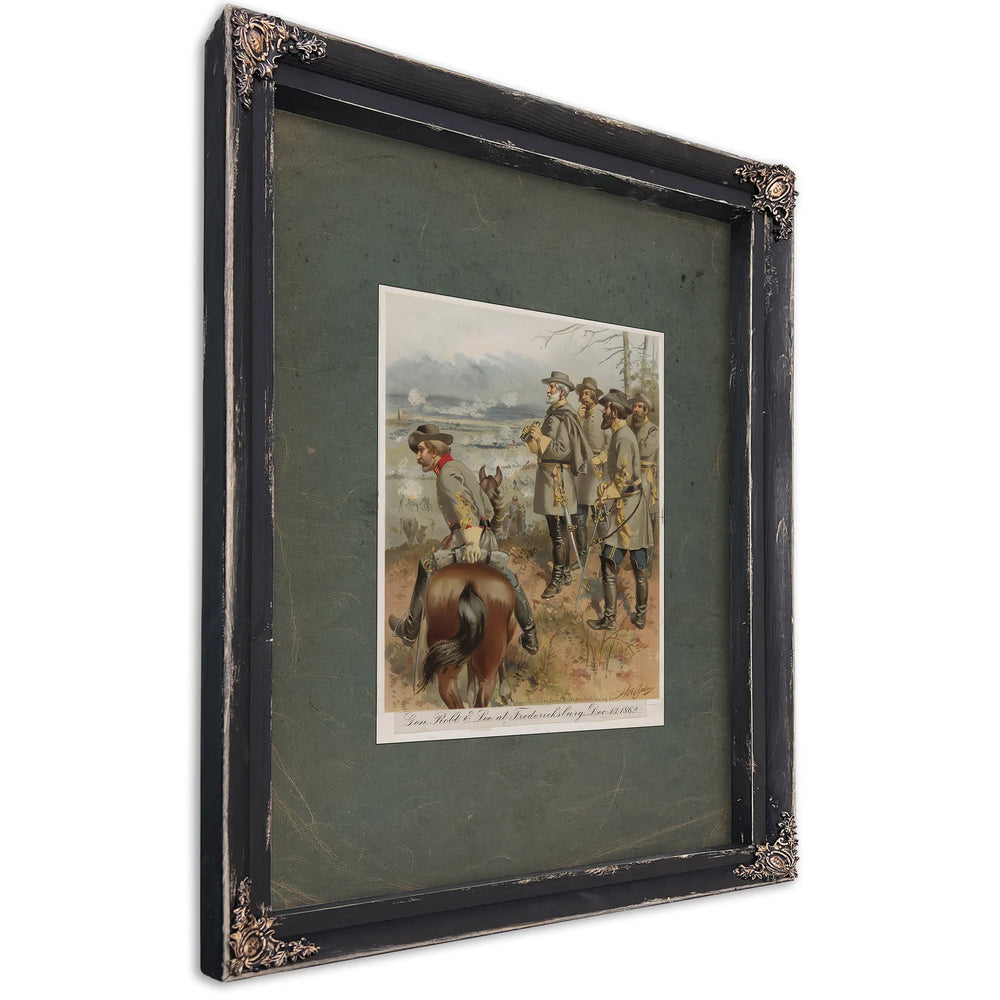 Gen Robert E Lee at Fredericksburg Dec 13 1862 19 — Ebony Framed Canvas Print | Bella Frye