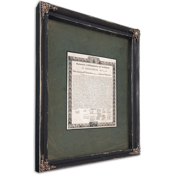 Declaration of Independence and Its Signers 196 — Ebony Framed Canvas Print | Bella Frye