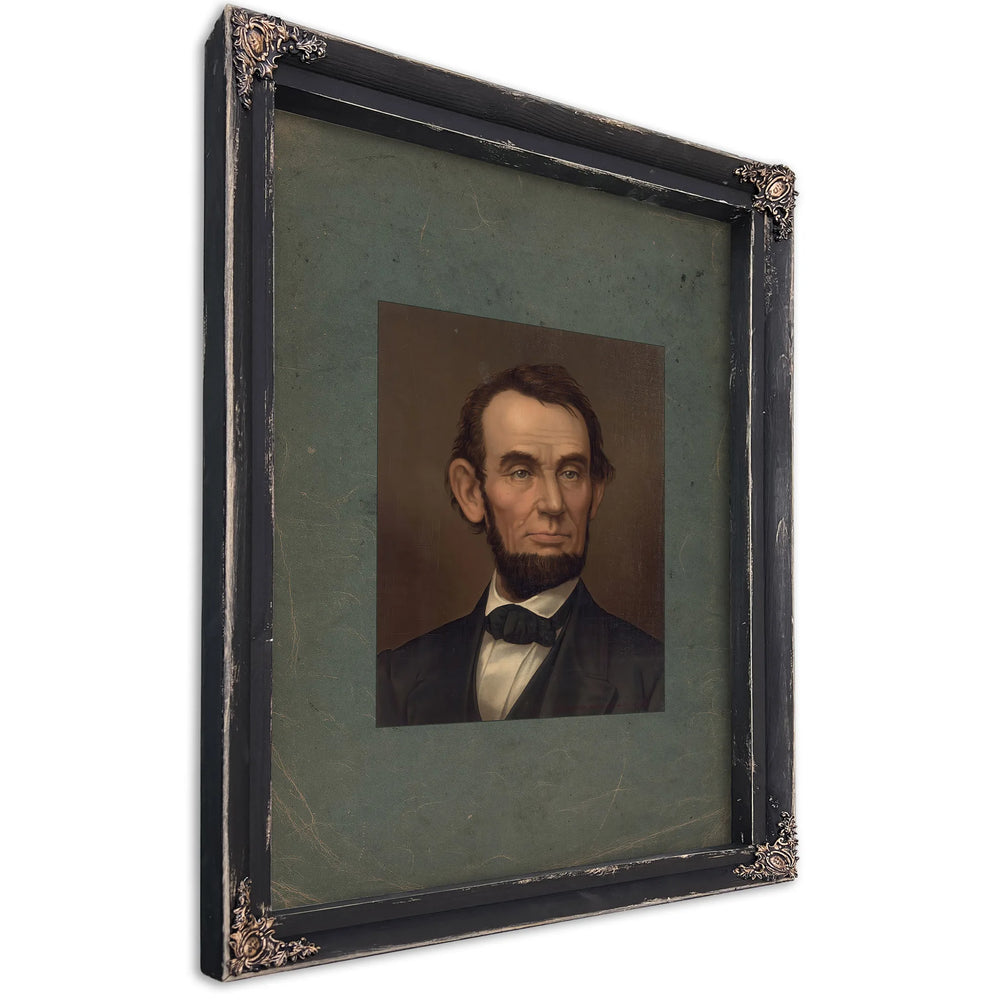 Abraham Lincoln 1877 1 — Ebony Framed Canvas Print | Bella Frye