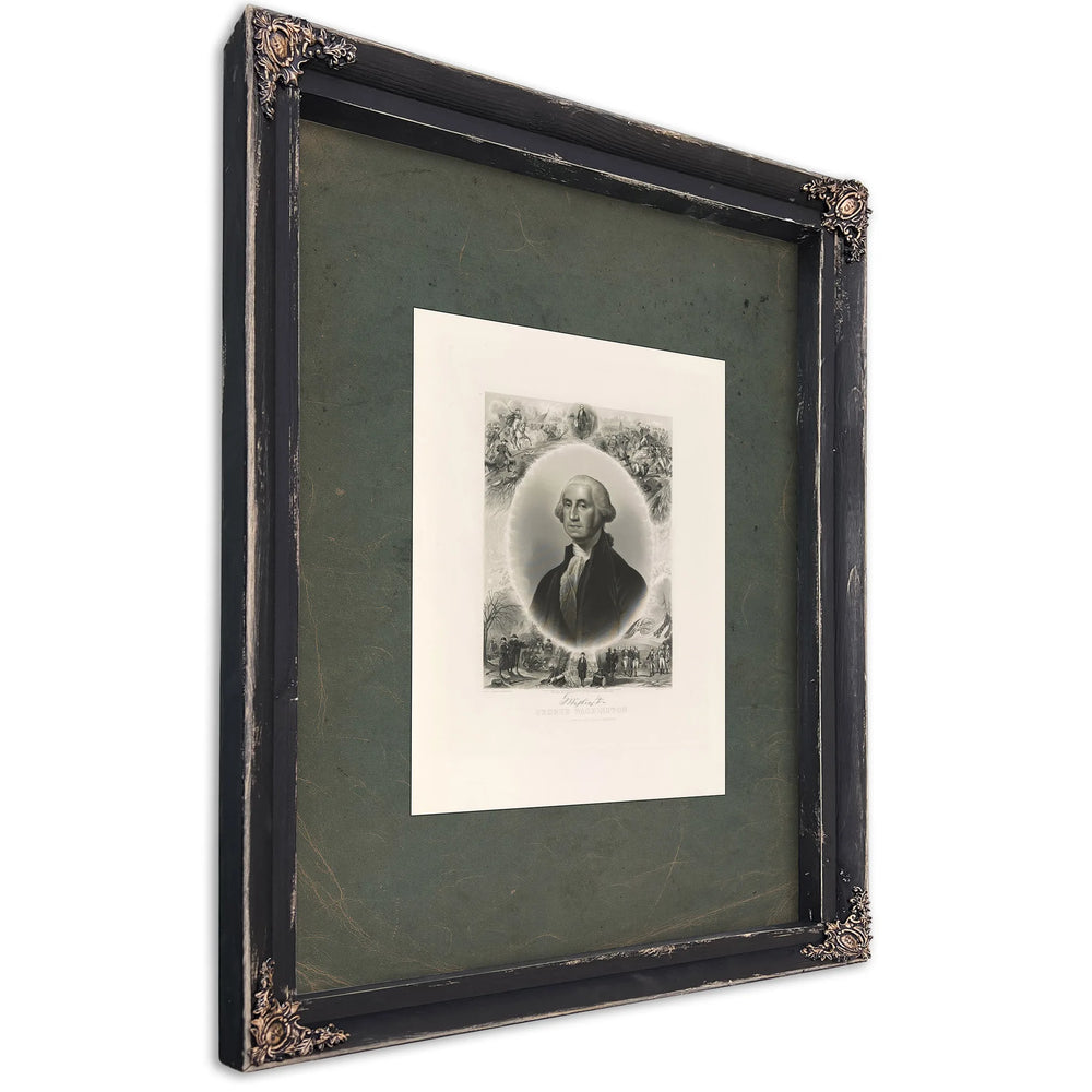 George Washington 19th Century 1 — Ebony Framed Canvas Print | Bella Frye