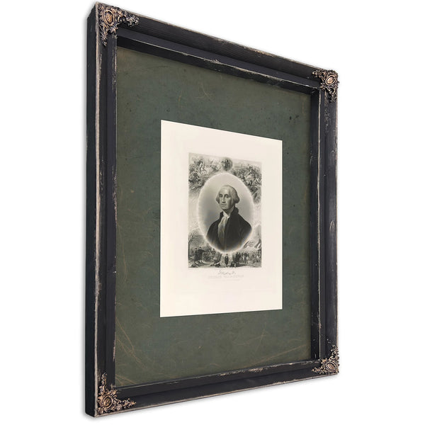 George Washington 19th Century 1 — Ebony Framed Canvas Print | Bella Frye
